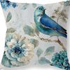Retro American Plant Floral Print Linen Pillow Case Living Room Sofa Car Pillow Cushion
