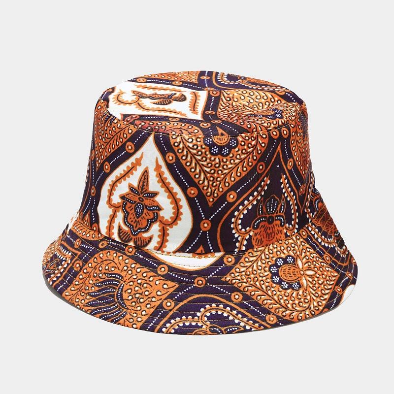 fashion plant printing pattern fisherman hat spring and summer outdoor sun protection fisherman cap unises fishing caps