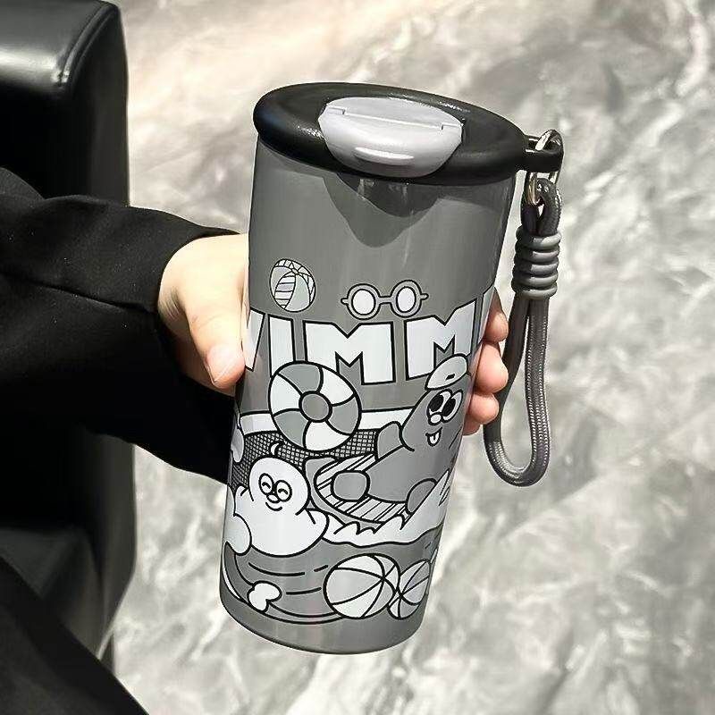 Large-Capacity Thermos Cup for Women, Good-Looking Ice Cup, Portable Car Coffee Cup, Outdoor Sports Water Bottle, Tea Cup