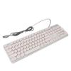 Mechanical Gaming Keyboard RBG Backlit USB 104 Keys Wired Retro Punk Computer Keyboard for Laptop White