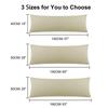 PiccoCasa Body Pillow Long with 1 50x160cm Cover, Microfiber, Plain, Nordic, Life-size, Pillowcase, Zipper, Piece, Khaki,