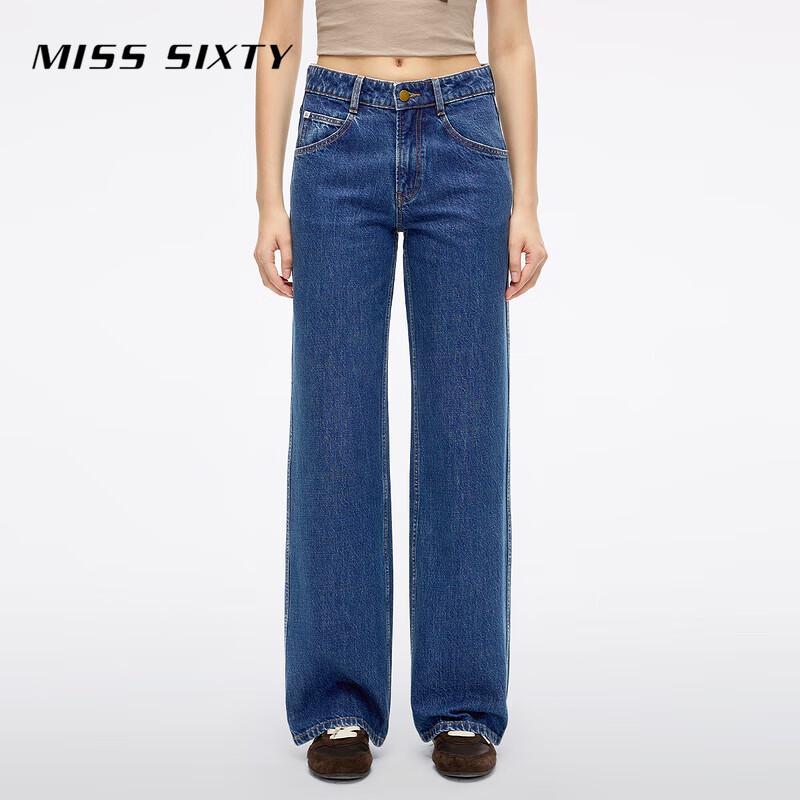 Женские длинные прямые джинсы MISS SIXTY со средней посадкой 26