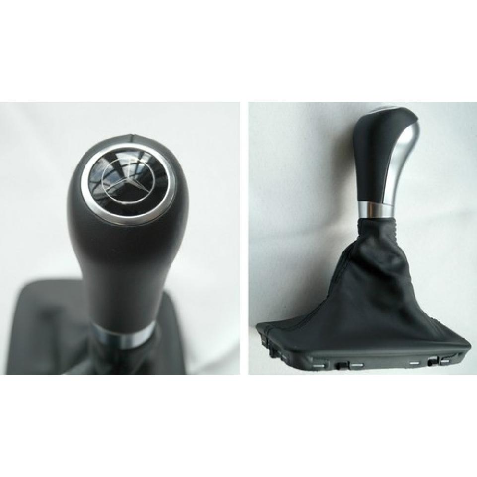 Glänzend Schwarz Kohlefaser Schaltknauf Abdeckung Schale Für Mercedes C E GLK GL G Klasse