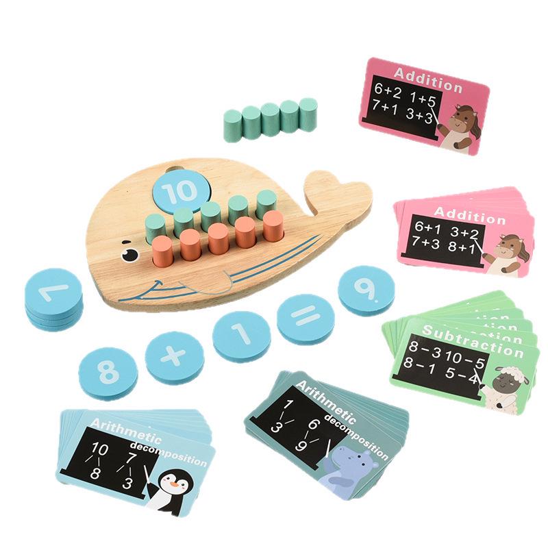 Children's Early Education Arithmetic Board with Large Particle Building Blocks