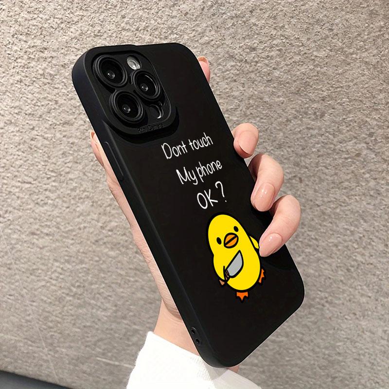 Cute Minimalist Cartoon Duck Silicone Phone Case For iPhone 17 16 15 14 13 12 11 Pro Max X XS XR 7 8 Plus 17 Air Silicone Cover