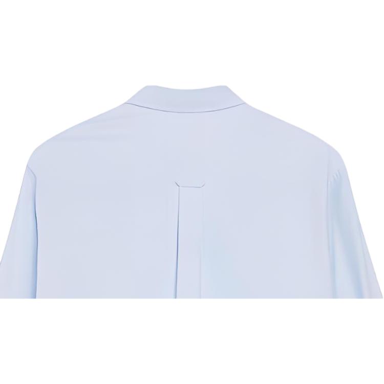 Maison Kitsune Three Color Fox Embroidered Button-Up Long Sleeve Shirt Men shirts Light-Blue FM00400WC2010-P410