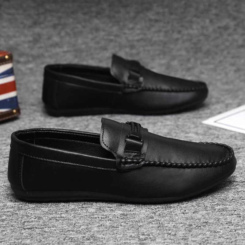 High Quality Soft Bottom Comfy Walking Loafers Men's Casual Leather Business Design Lazy ShoeNew Outdoor Flat Designer Shoes