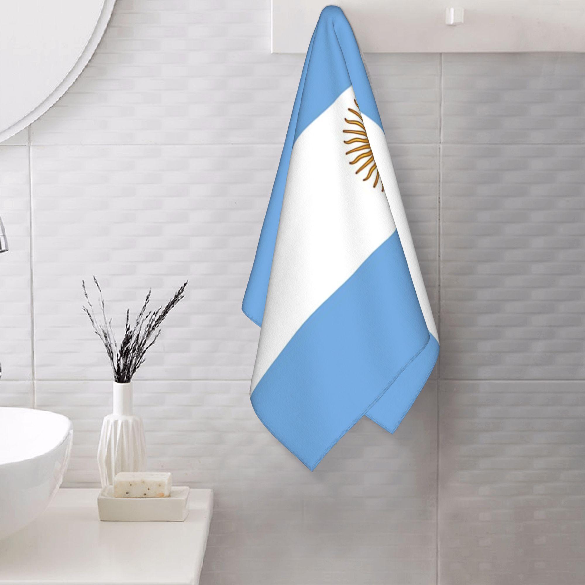 Lang Pattong White Argentina - Argentinian Soft Face Towel Quick Dry Pool Bath Cotton Towels Breathable