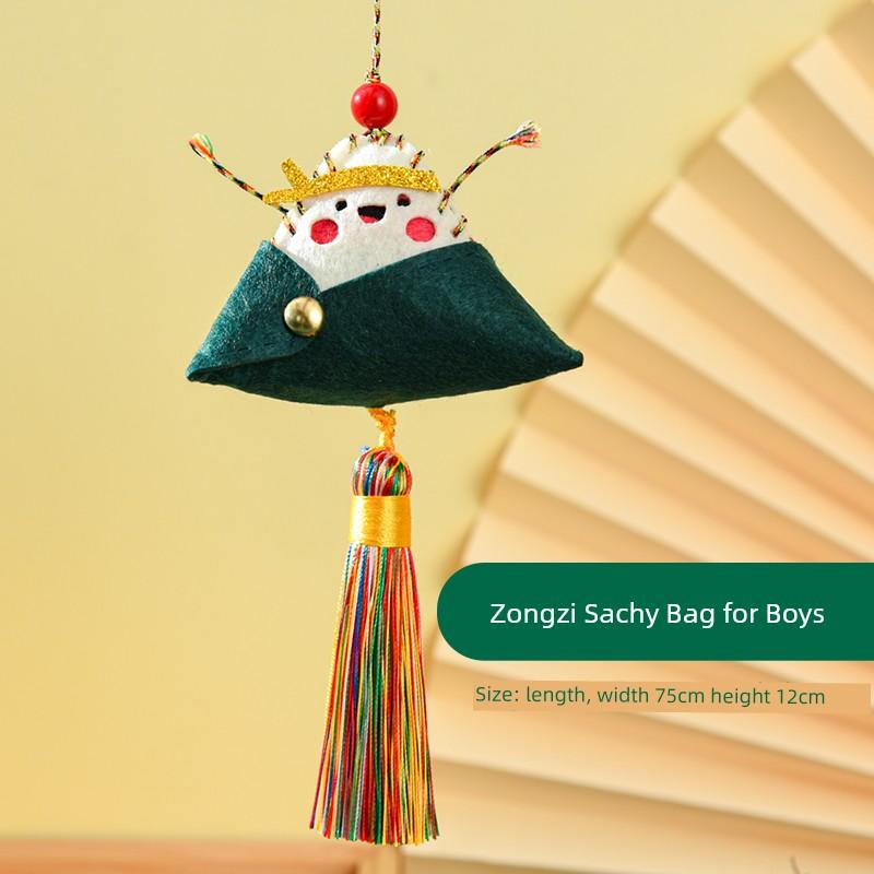 Dragon Boat Festival Fragrance Sachet, Handmade DIY Material Kit, Kindergarten Children's Mugwort Mosquito-Repellent Small Incense Bag Pendant