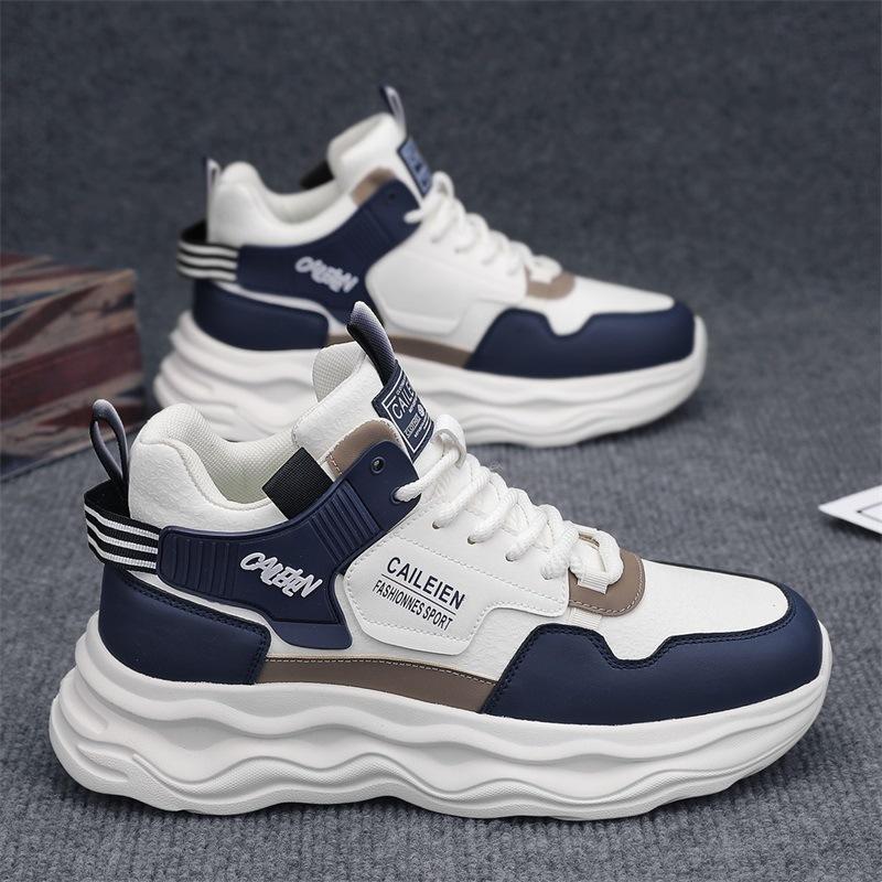 

Spring new breathable youth high-top sports shoes non-slip and wear-resistant casual dad trendy shoes 39
