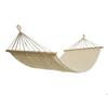 Hamac Naturel - EMINZA - Toile de coton et polyester - Blanc - 1 personne - 200x100 cm