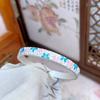 Enamel relief peach blossom blossoming bracelet female bracelet birthday gift for girlfriend