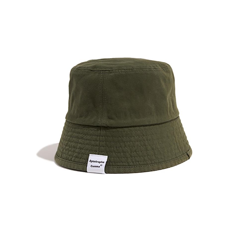 APOSTROPHE COMMA Double-Line Point Label Bucket Hat (Khaki)