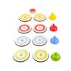 Tabletop Curling Game with Wooden Pucks - 606055 - 8 Colored Wooden Stones - For Children Ages 6 and Up - Indoor