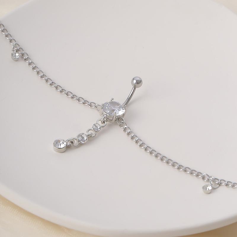 Belly Button Body Chain Women Party Dress Waist Chain Punk Belts Waistband