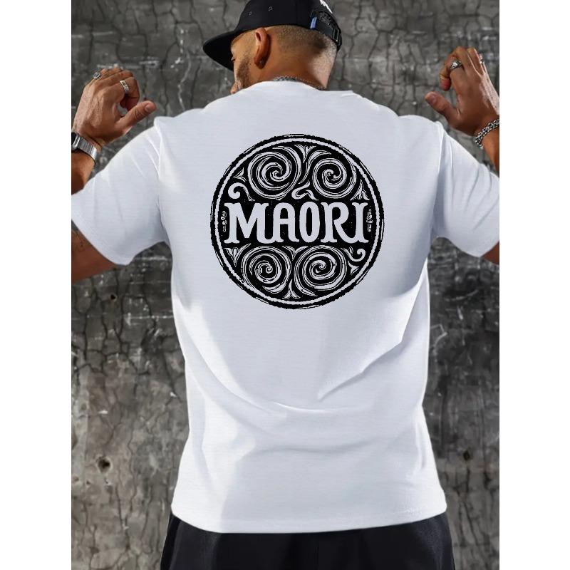 Maori inspired circular spiral pattern Crinkle Plus Size Men s T-Shirt, PLUS SIZE 2XL белый