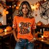 Women's fashion V-neck casual Halloween printed short-sleeved top