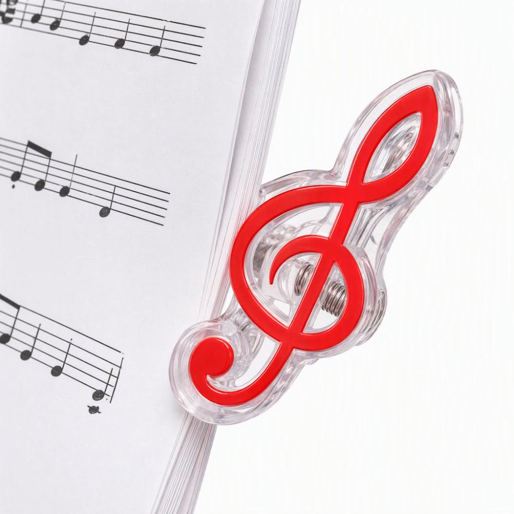 5PCS Mixed Color Piano Book Clips ABS Treble Clef Clips Music Page Clips For Sheet Music Reading