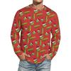 Men's Christmas Printed Imitation Cotton Long-sleeved Shirt