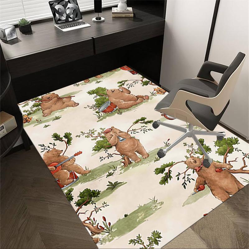 

1PC Bear Band Non-Slip Floor Carpet Compatible for Office&Living Room&Bedroom&Dining room - Flat- Soft & Pattern, Vibrant Colors-W316 60cm by 90cm