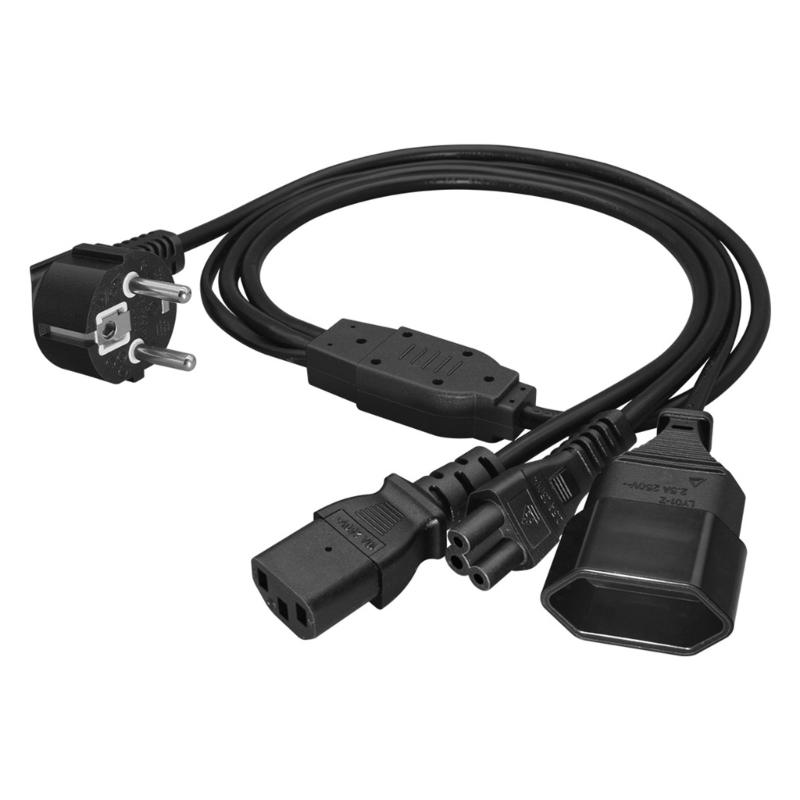 4.8mm to 4.0mm C13 C15 Power Cord Extension Power Connector Cable Splitter Adapter Cable Cord for Electronic Accessories