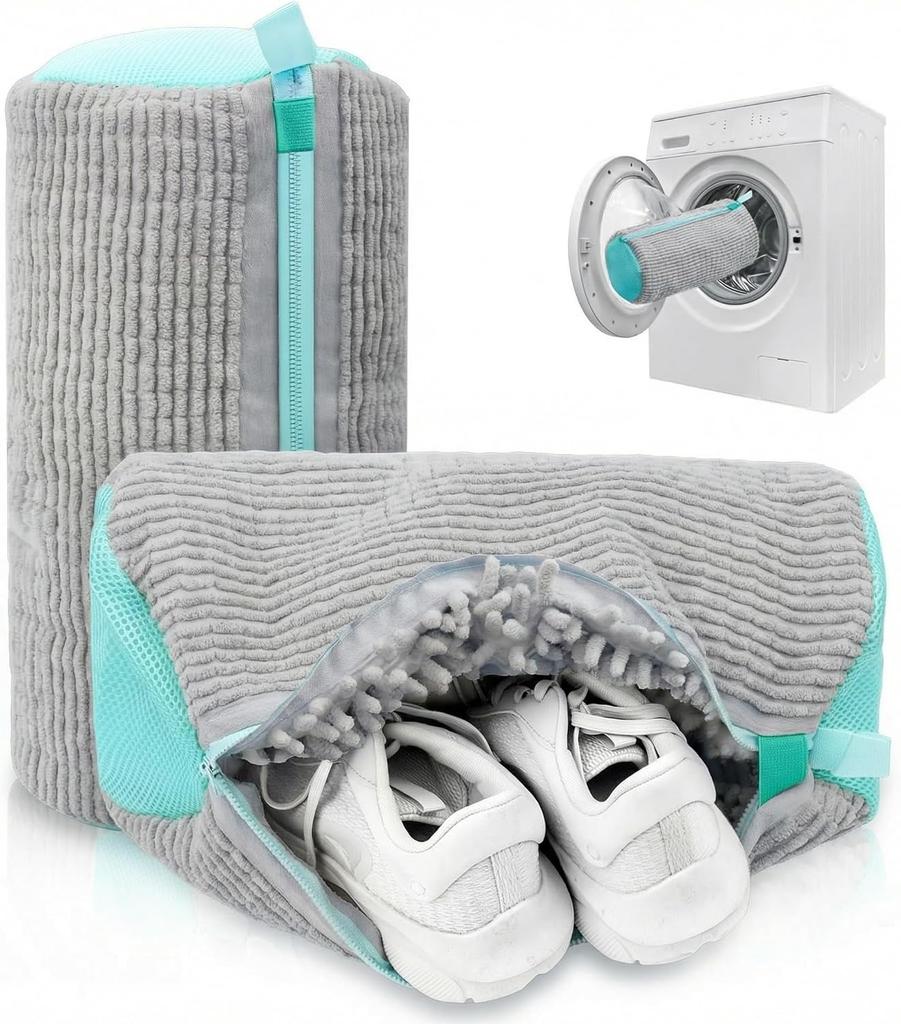 Shoe Washing Bag For Laundry Reinforced Edges Anti-Tear Sneaker Cleaning Bag Durable Washer Dryer Bag For Running Shoes Bras Toy