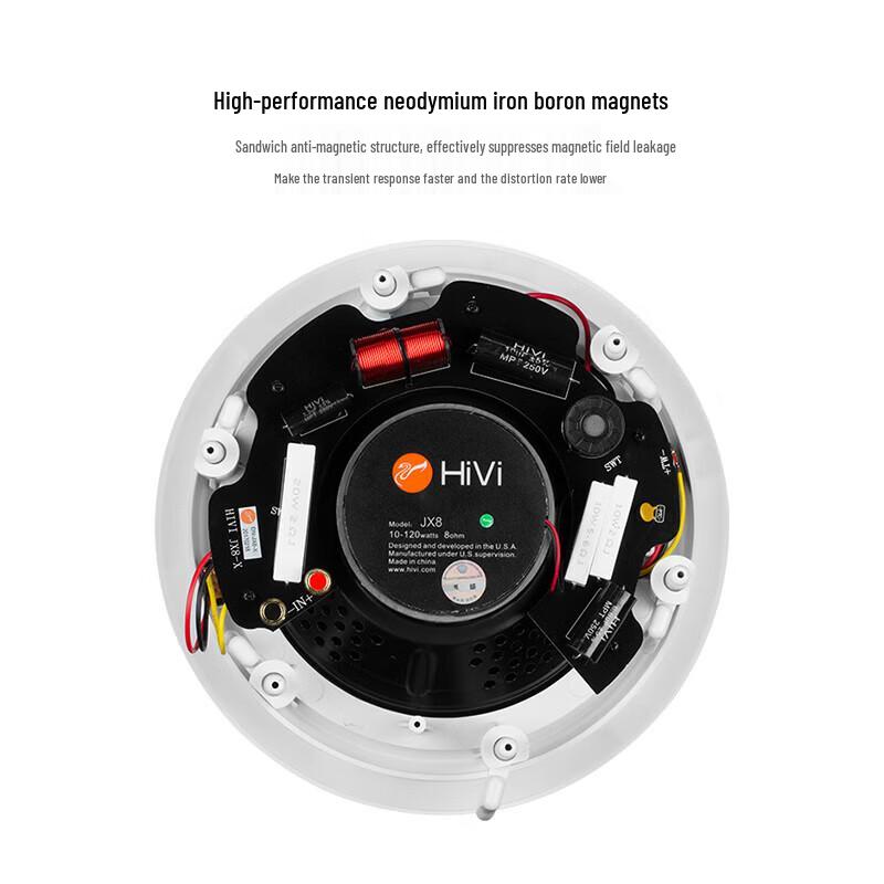 HiVi JX8*2+Sub10G In-Ceiling Home Theater & Background Music System CN plug (adapter included)