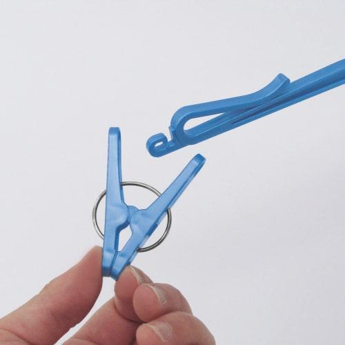 Towa Sangyo Neosoul Mini Parasol Hanger, Holds 10 Laundry Clothes, Blue, Approx. 43cm X H24cm