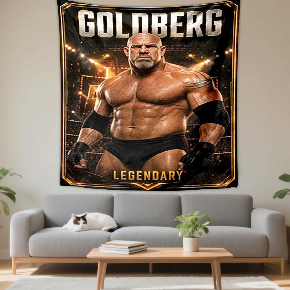 Goldberg Wrestling Star Print Patterned tapestry for bedroom and living room home decor
