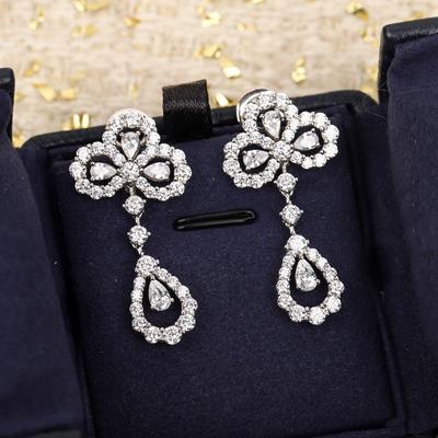 Neue heiße Marke Vintage Diamant-Ohrringe für Damen Luxusschmuck Mode Reines 925er Silber Designer Ohrhänger Damen Clip-Ohrringe