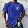 Men's Vintage Hawaiian Texture Printed Short Sleeve T Shirt Loose Fit Casual Summer Daily Wear Top for Outdoor Activities