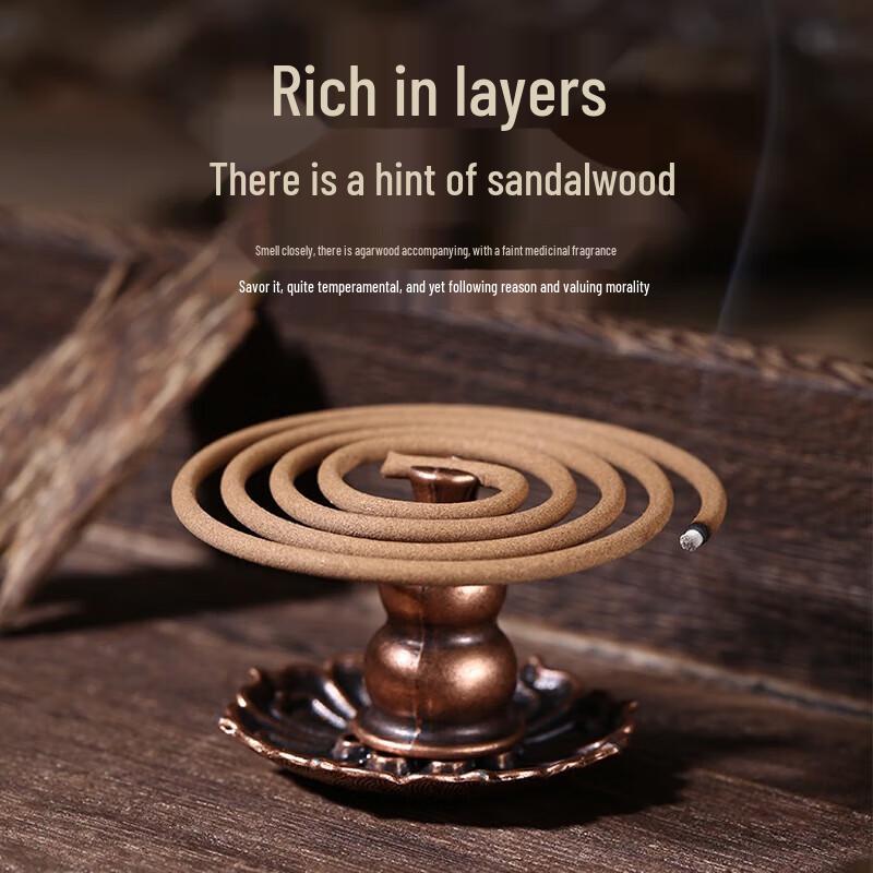Zhanlixing Sandalwood Incense Coils with Burner