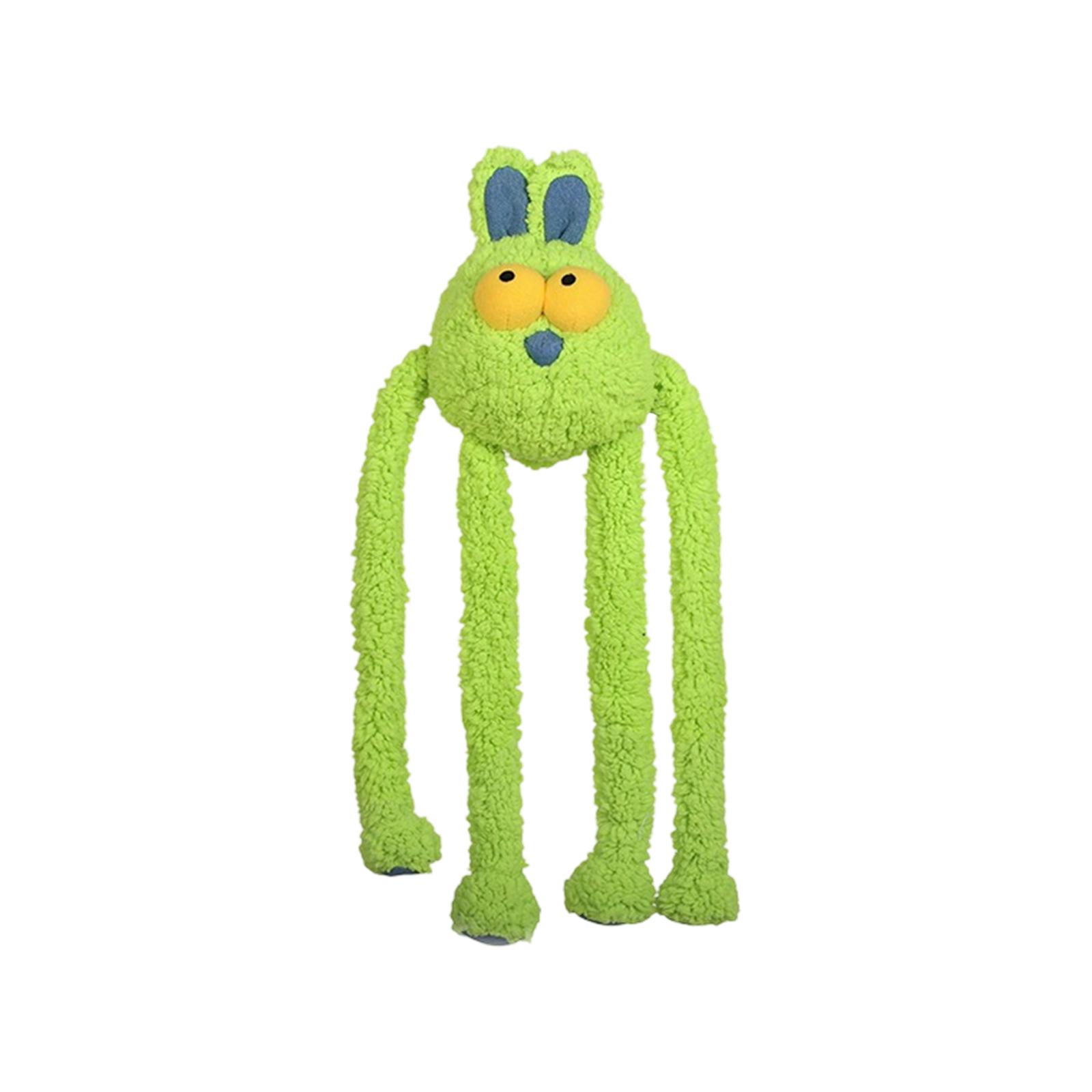 

Dog Plush Toy: Squeaky Interactive Tugging Chew Toy For Dogs – Soft Fuzzy Plaything With Movable Limbs & Multi-Squeaker Design One Size