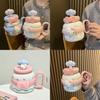 Sanrio Cat Plastic Cup With Straw Sealed Leakproof For Gifts And Outdoor Use