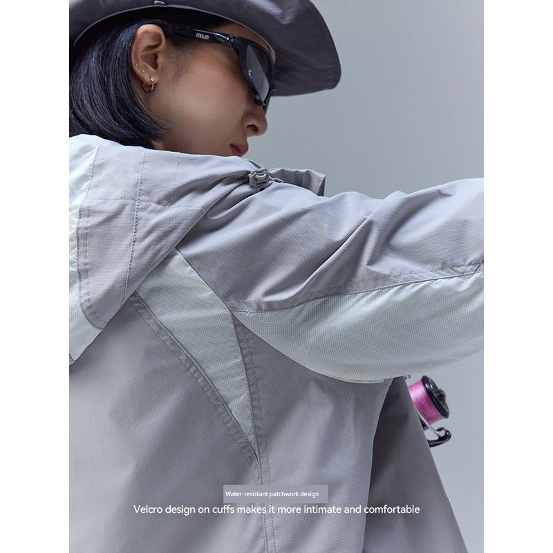 American-Style Street Windproof Patchwork Mountain Jacket for Men and Women, 2025 Autumn Trendy Japanese Outdoor Sports Hooded Coat