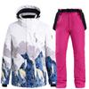 Women's Warm Jacket + Pants 2 Piece Set Winter Outdoor Ski Suit Snow Suit Waterproof Ski Outdoor Sweatshirt