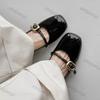 Fashion Chunky Platform Mary Jane Shoes for Women 2025 Spring Autumn New Square Head Soft Leather Pumps Woman Thick Bottom Lolita Shoes