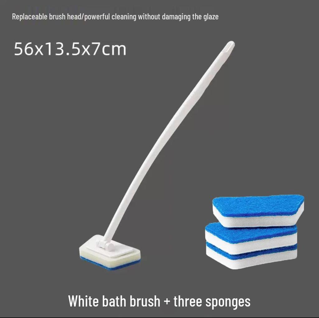 Detachable Multi-Function Cleaning Brush with Long Handle for Bathtubs, Tiles, Windows, and Floors
