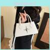 Pu Small Square Shoulder Bag For Women With Star Decoration And Woven Pattern For Daily Use