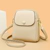 Women's Crossbody Mobile Phone Bag  New Fashionable Small Bag  Fashionable Simple Casual and Versatile Soft Lychee Leather Pattern Shoulder Bag