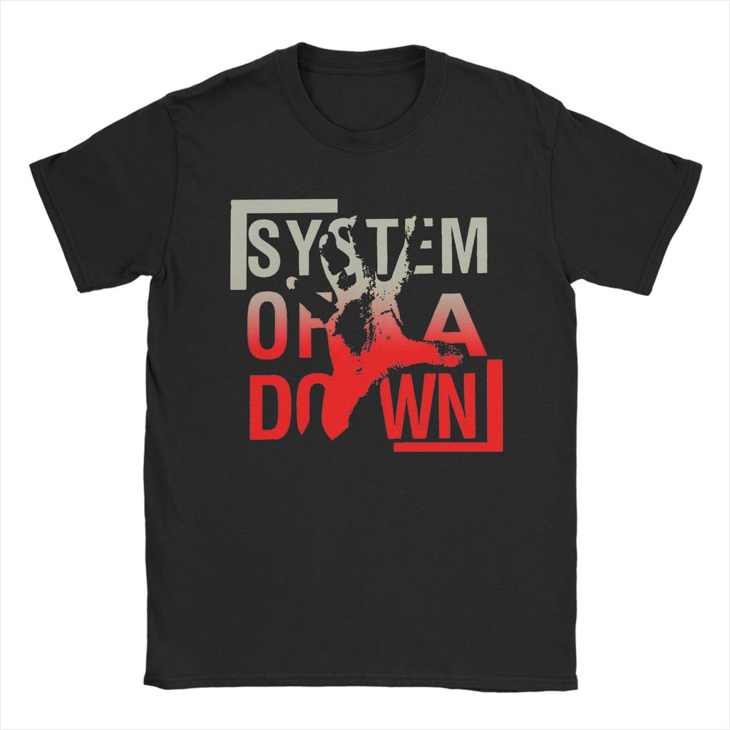 Novelty Punk Rock Band System Of A Down Tshirt Unisex Round Neck Short Sleeve Clothing  Cotton Summer Top Tee