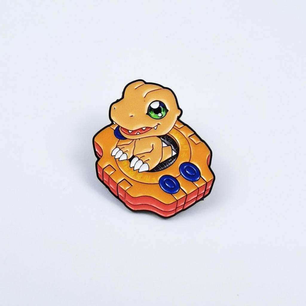 Cartoon Digimon Anime Brooch: Cute Elf Backpack Badge & Versatile Alloy Medal