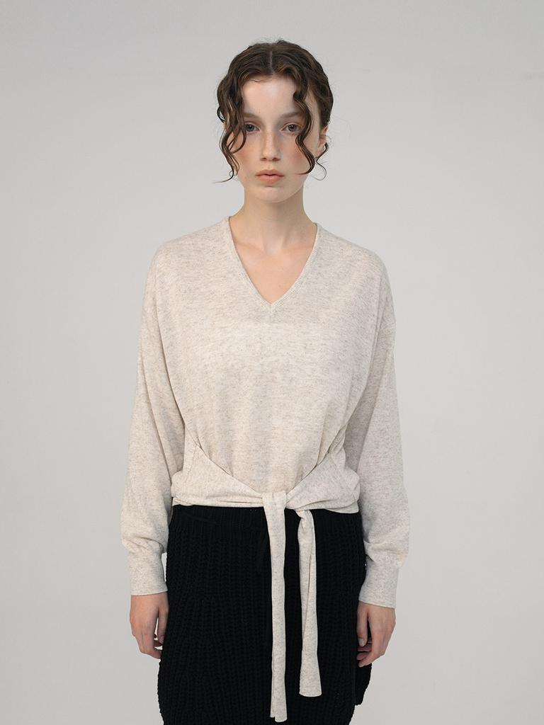 HUNCH Hip Tie V-Neck Knit (3Color)