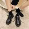 Fashion Women's New Autumn Thick Heel Shoes Round Head Front Strap Thick Sole Anti-slip Wear-resistant Low-top Shoes