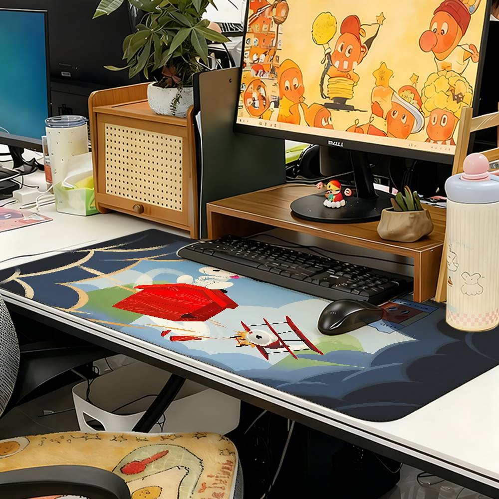 Classic Cartoon S-sNOopyS Kawaii Mouse Pad Computer Mat Deskpad Laptop Keyboard Mat Office Large Landscape Mousepad