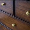 Pure Copper Single Hole Handle: Euro-Nordic Vintage Embossed & French Luxe Gold / Chinese Nordic Round Wardrobe Drawer Pull