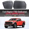 Ford Raptor F150 Sunshade: Magnetic Front/Rear & Side Window Heat Protection Curtains.