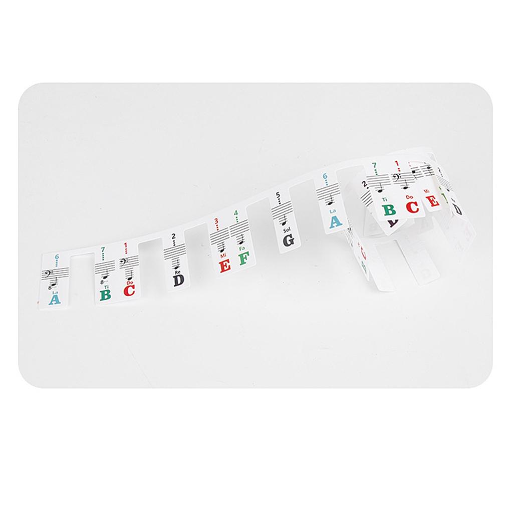 Piano 88 Key Sticker Beginner Keyboard Note Marker Piano Removable Key Stickers For Beginners Kids Electronic Piano Note Bar