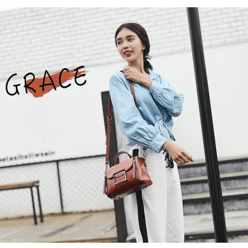 Geantă de toamnă și iarnă pentru femei, stil nou, coreeană retro, geantă cu un singur umăr, geantă pătrată mică, geantă de femeie din piele de ceară