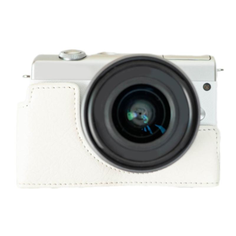 PU Leather Camera Bag Insert Case Protective Cover Base Shoulder Belt Wrist Strap Grip Lens Cover for M200 Camera